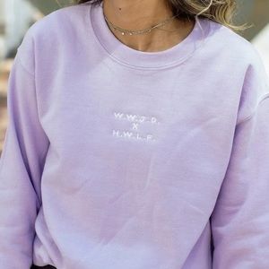 WWJD x HWLF Lavender Comfort Colors Crewneck